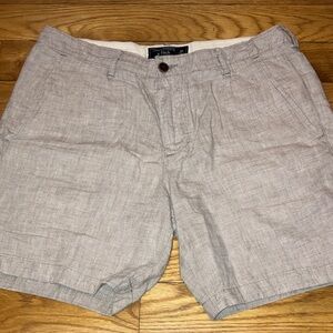 Abercrombie & Fitch Shorts 100% Linen Casual Walking Beige Sand Men's Size 31